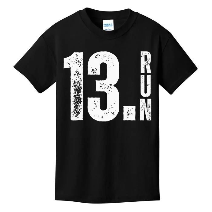 Half Crazy 13.1 Running Half Marathon Race Runner Training Kids T-Shirt