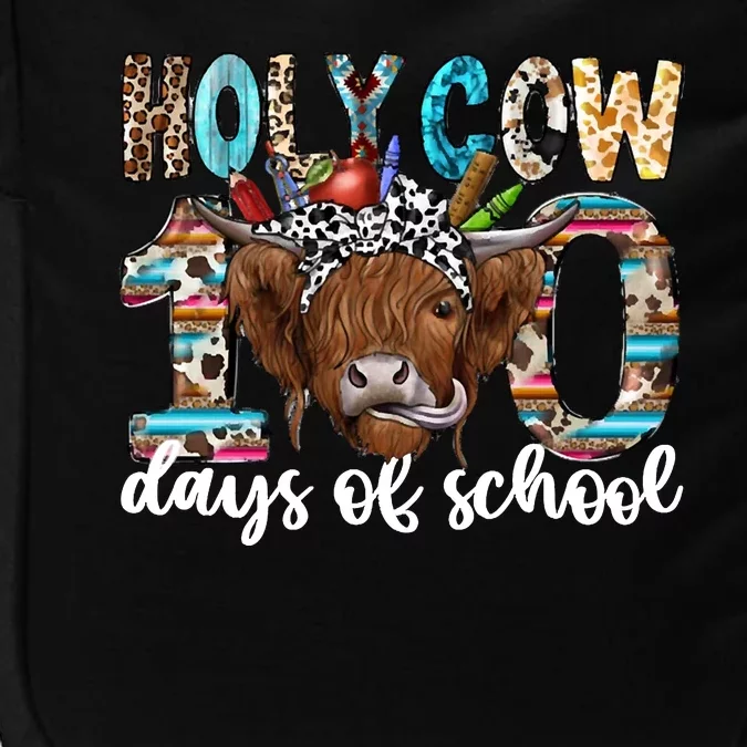 Holy Cow 100 Days Of School Funny Impact Tech Backpack