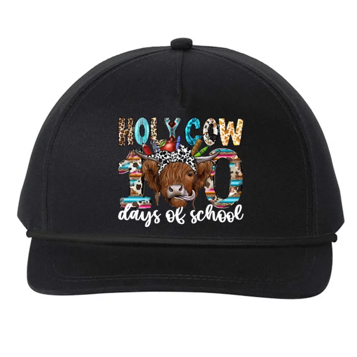 Holy Cow 100 Days Of School Funny Snapback Five-Panel Rope Hat