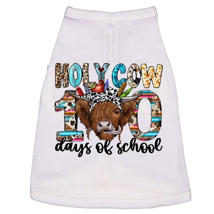 Holy Cow 100 Days Of School Funny Doggie Tank