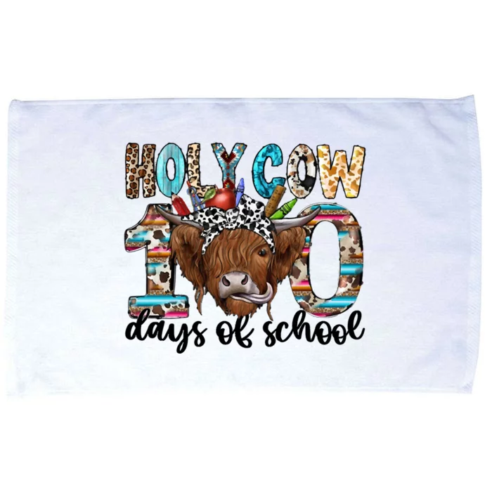 Holy Cow 100 Days Of School Funny Microfiber Hand Towel