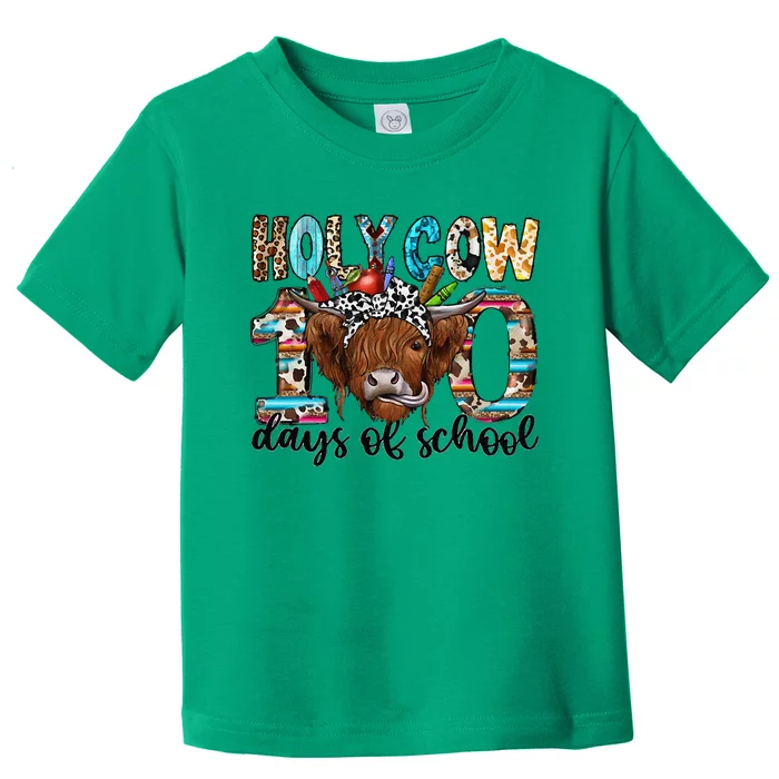 Holy Cow 100 Days Of School 100th Day Smarter Teacher Toddler T-Shirt