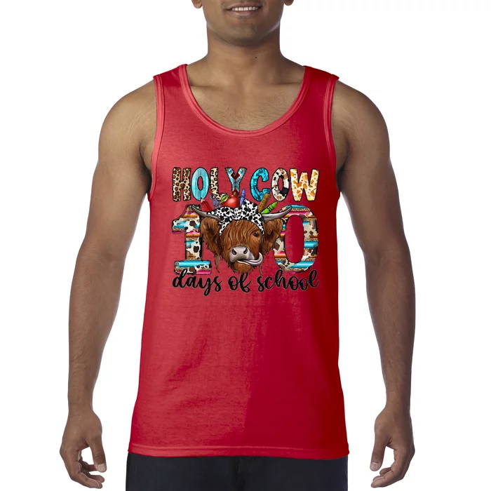 Holy Cow 100 Days Of School 100th Day Smarter Teacher Tank Top