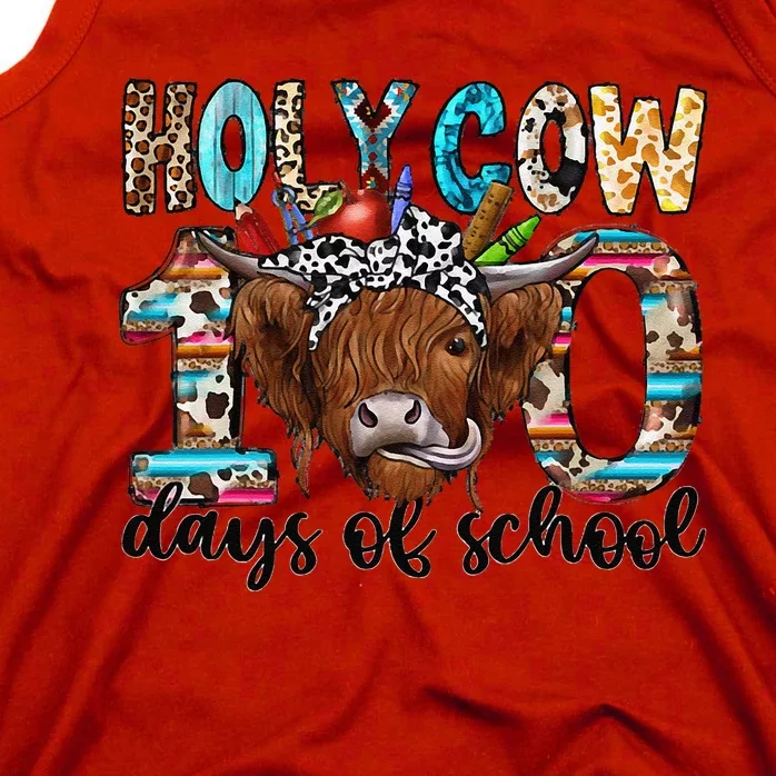 Holy Cow 100 Days Of School 100th Day Smarter Teacher Tank Top