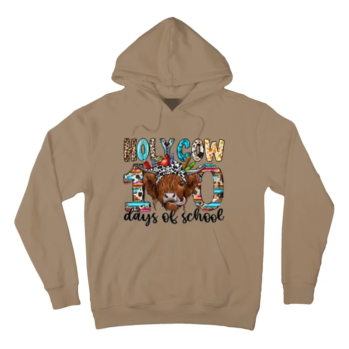 Holy Cow 100 Days Of School 100th Day Smarter Teacher Hoodie