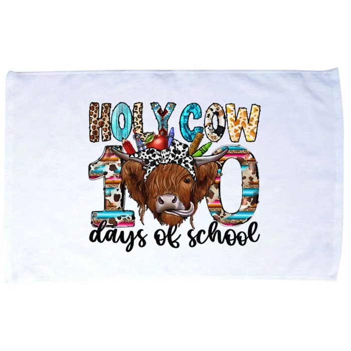 Holy Cow 100 Days Of School 100th Day Smarter Teacher Microfiber Hand Towel