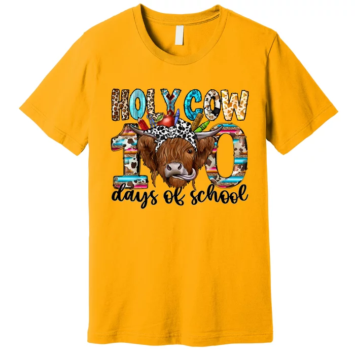 Holy Cow 100 Days Of School 100th Day Smarter Teacher Premium T-Shirt