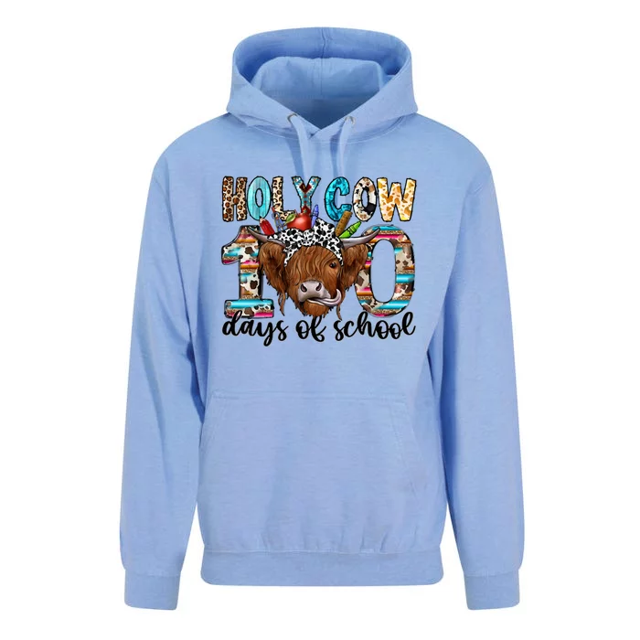 Holy Cow 100 Days Of School 100th Day Smarter Teacher Unisex Surf Hoodie