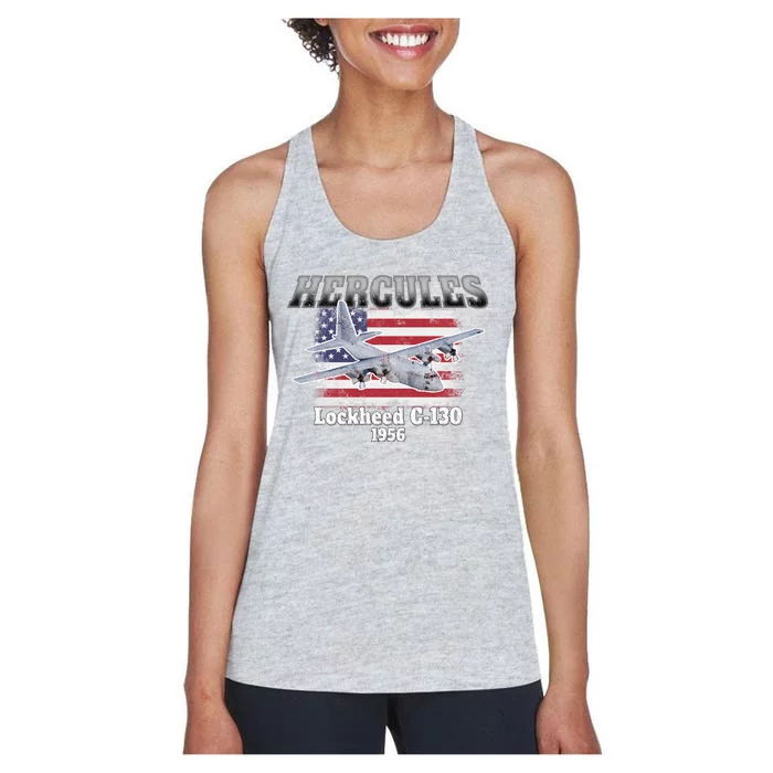 Hercules C130 1956 Women's Racerback Tank