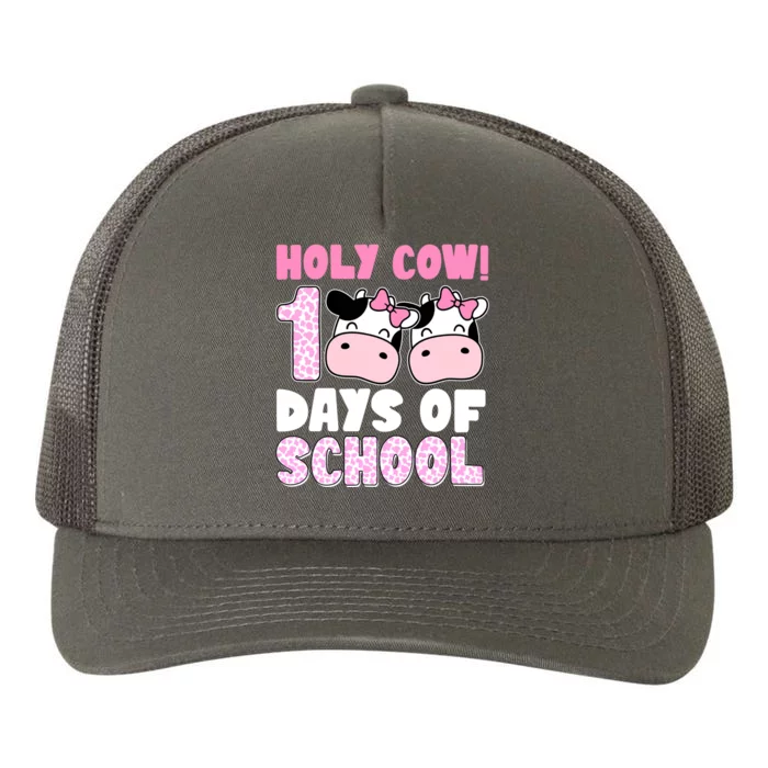 Holy Cow 100 Days Of School Funny Cute Yupoong Adult 5-Panel Trucker Hat