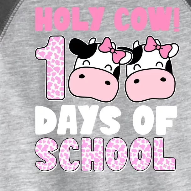 Holy Cow 100 Days Of School Funny Cute Toddler Fine Jersey T-Shirt