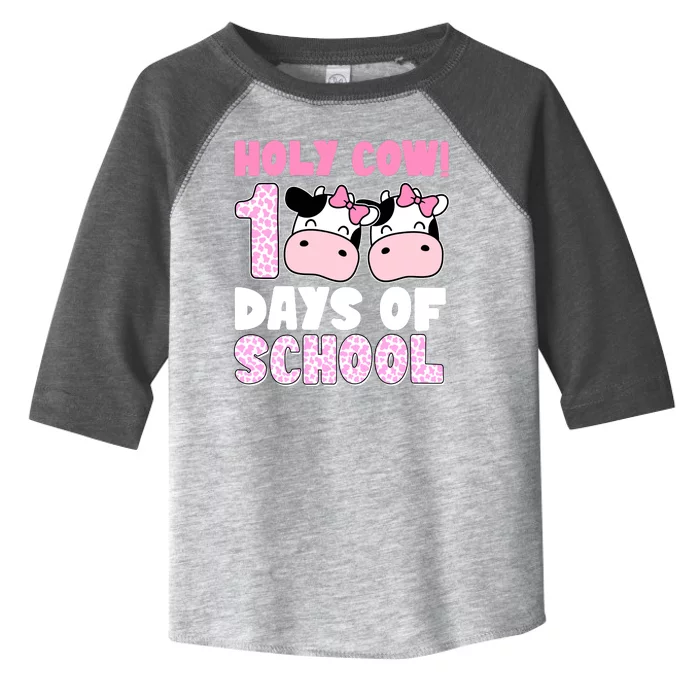 Holy Cow 100 Days Of School Funny Cute Toddler Fine Jersey T-Shirt