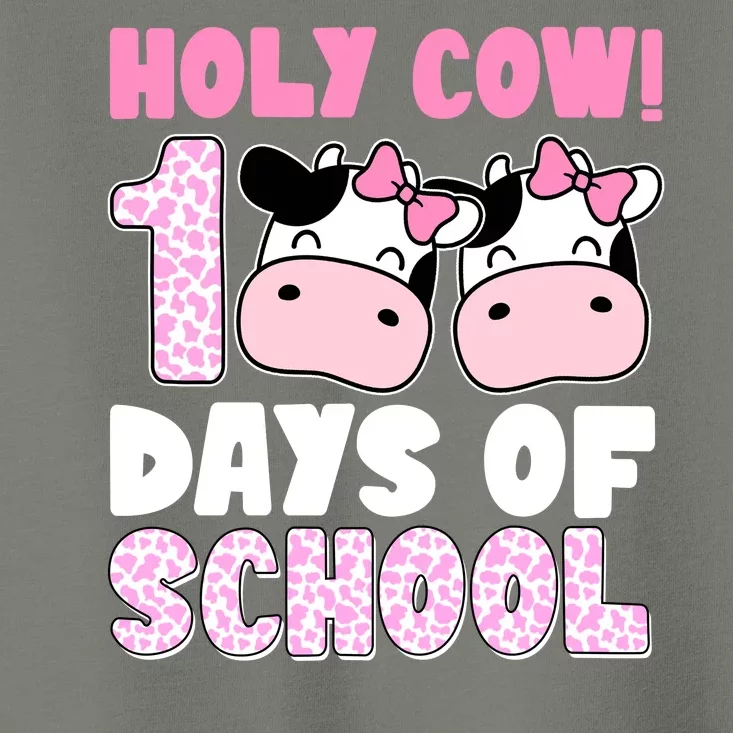 Holy Cow 100 Days Of School Funny Cute Toddler T-Shirt