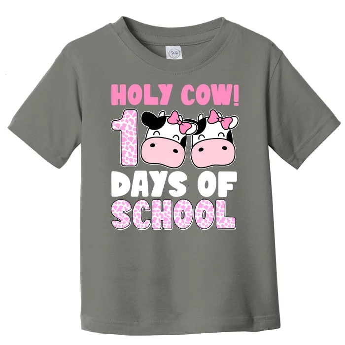 Holy Cow 100 Days Of School Funny Cute Toddler T-Shirt