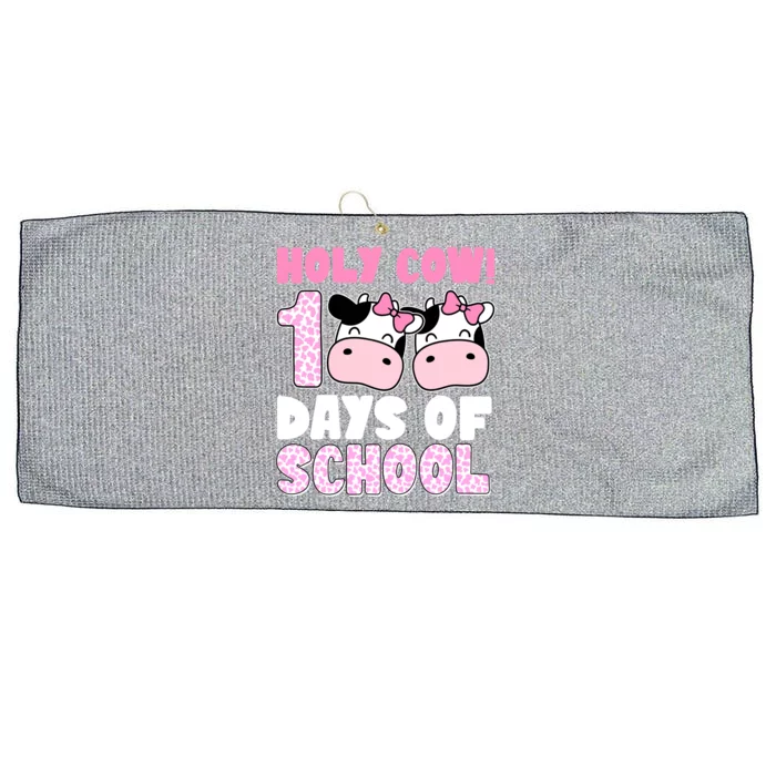 Holy Cow 100 Days Of School Funny Cute Large Microfiber Waffle Golf Towel