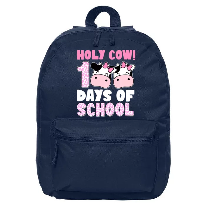 Holy Cow 100 Days Of School Funny Cute 16 in Basic Backpack