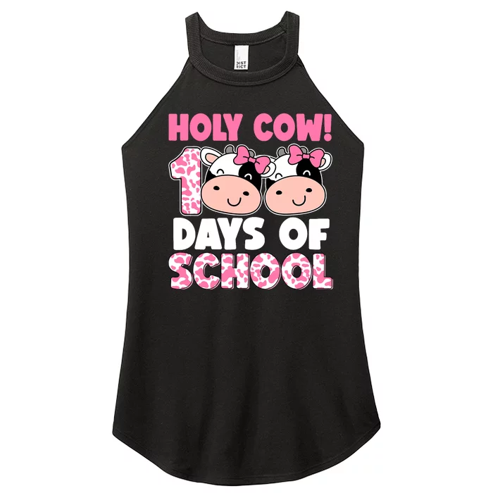 Holy Cow 100 Days Of School Teachers Students Girl Wo Women’s Perfect Tri Rocker Tank