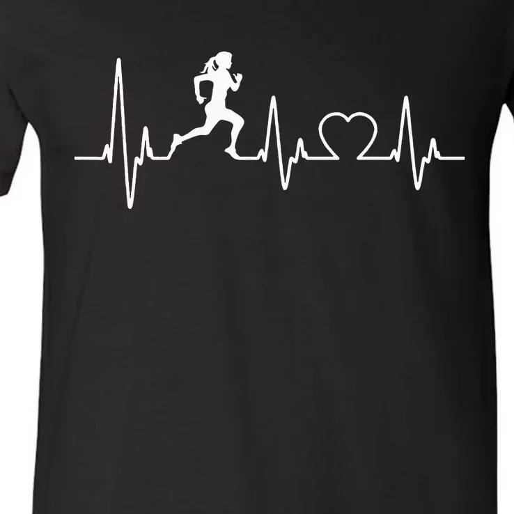 Half Crazy 13.1 Running Half Marathon Race Runner Training V-Neck T-Shirt