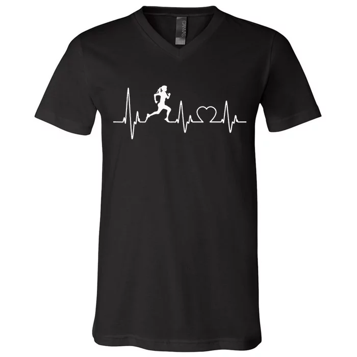 Half Crazy 13.1 Running Half Marathon Race Runner Training V-Neck T-Shirt