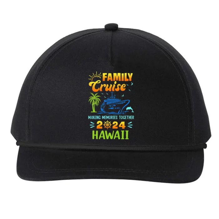 Hawaii Cruise 2024 Family Friends Group Vacation Matching Snapback Five-Panel Rope Hat