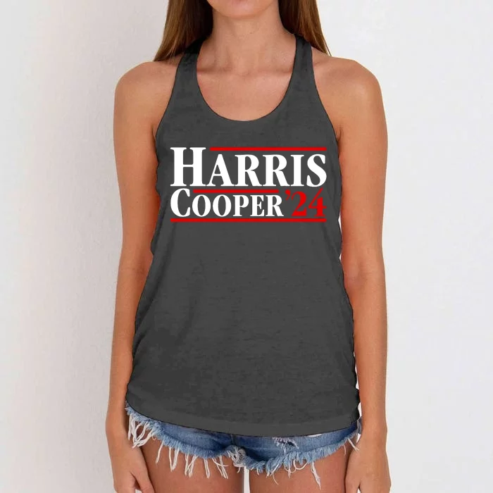 Harris Cooper 2024 For President Kamala Harris Roy Cooper Women's Knotted Racerback Tank