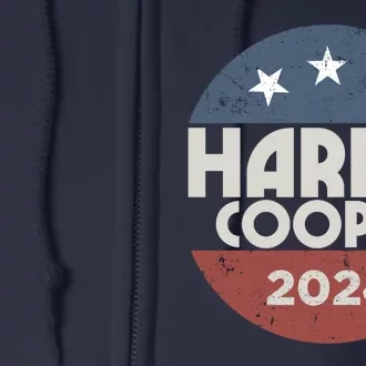 Harris Cooper 2024 For President Kamala Harris Roy Cooper Full Zip Hoodie