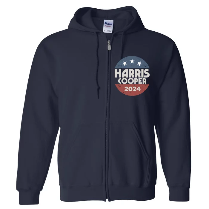 Harris Cooper 2024 For President Kamala Harris Roy Cooper Full Zip Hoodie