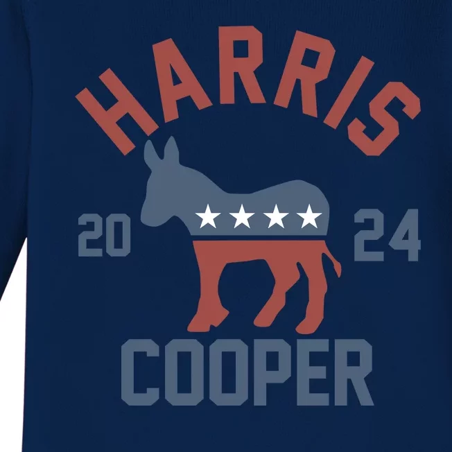 Harris Cooper 2024 For President Kamala Harris Roy Cooper Baby Long Sleeve Bodysuit