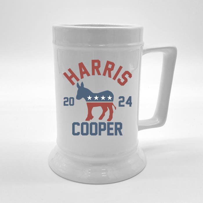 Harris Cooper 2024 For President Kamala Harris Roy Cooper Front & Back Beer Stein