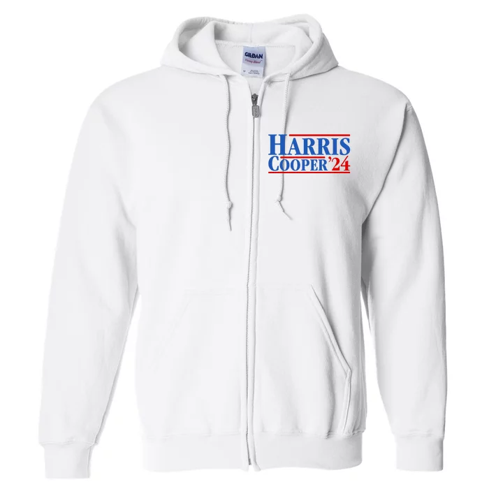 Harris Cooper 2024 For President Kamala Harris Roy Cooper Full Zip Hoodie