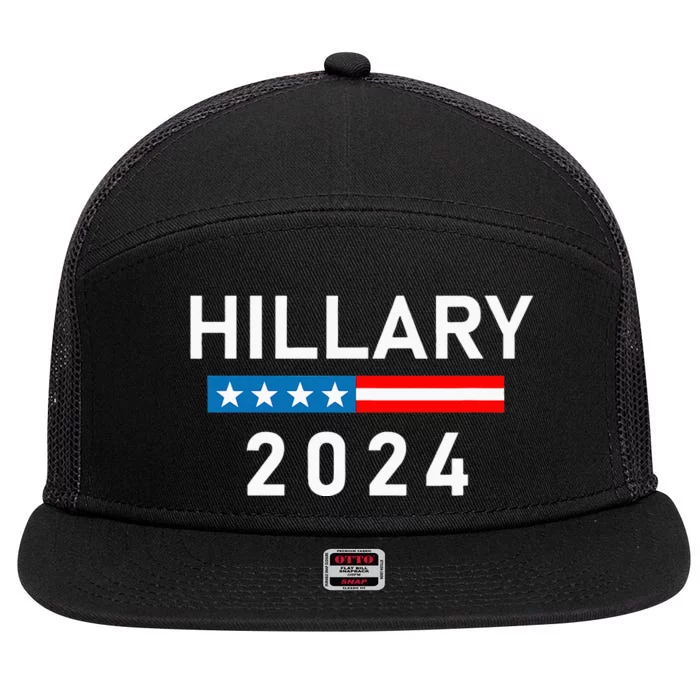 Hillary Clinton 2024 Hillary Clinton For President 7 Panel Mesh Trucker Snapback Hat