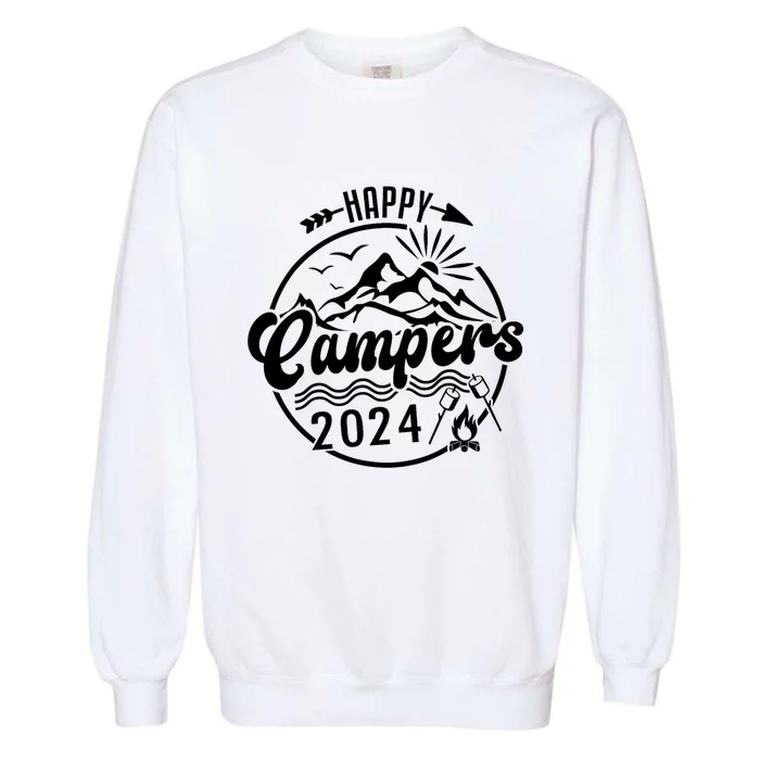 Happy Campers 2024 Friends Camping Adventures In Outdoors Garment-Dyed Sweatshirt