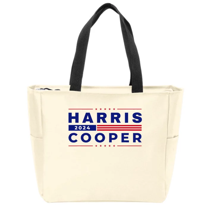 Harris Cooper 2024 Kamala Harris Roy Cooper 2024 Vote Blue Zip Tote Bag