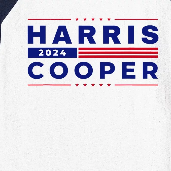 Harris Cooper 2024 Kamala Harris Roy Cooper 2024 Vote Blue Baseball Sleeve Shirt