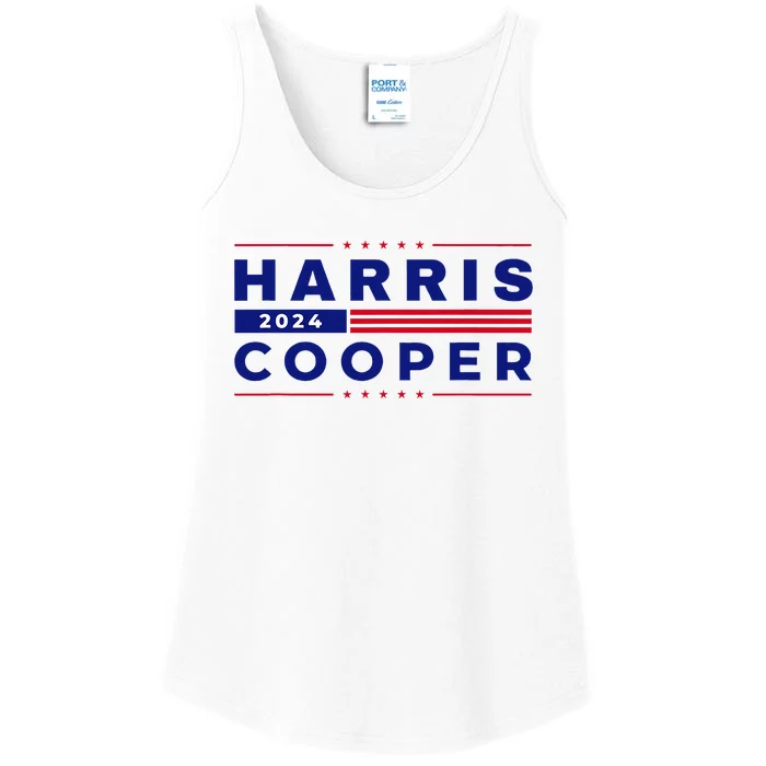 Harris Cooper 2024 Kamala Harris Roy Cooper 2024 Vote Blue Ladies Essential Tank