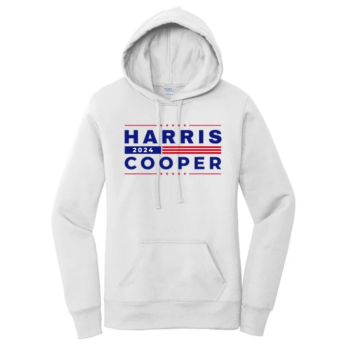 Harris Cooper 2024 Kamala Harris Roy Cooper 2024 Vote Blue Women's Pullover Hoodie