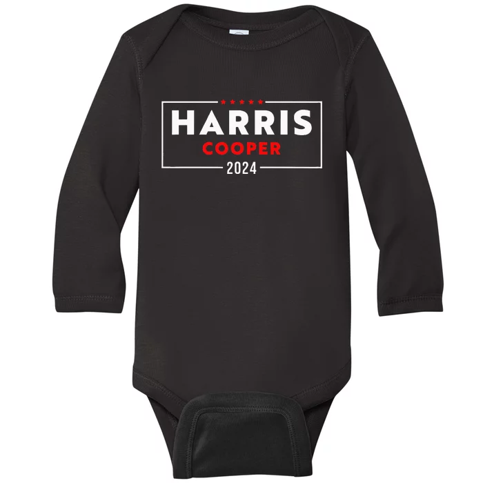 Harris Cooper 2024 Kamala Harris Roy Cooper Democrat Baby Long Sleeve Bodysuit