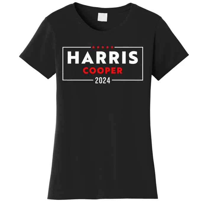 Harris Cooper 2024 Kamala Harris Roy Cooper Democrat Women's T-Shirt