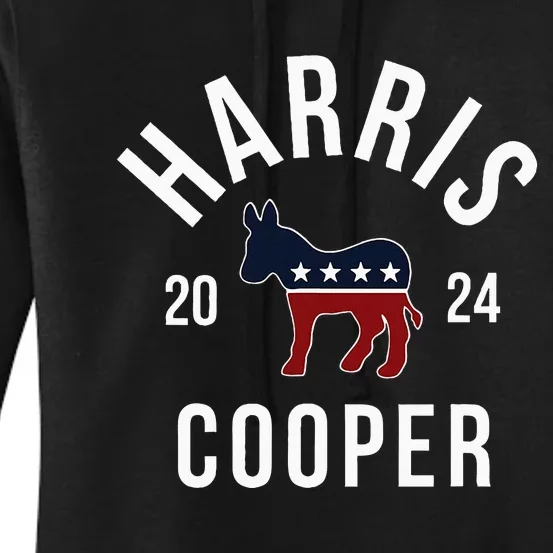 Harris Cooper 2024 Vote Kamala Harris Roy Cooper 24 Rally Women's Pullover Hoodie