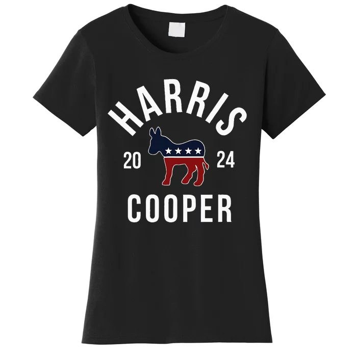 Harris Cooper 2024 Vote Kamala Harris Roy Cooper 24 Rally Women's T-Shirt