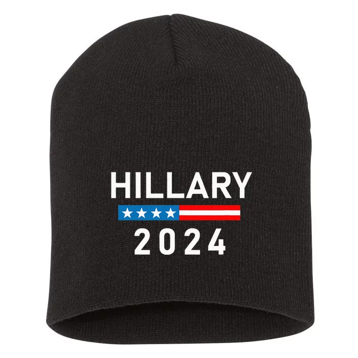 Hillary Clinton 2024  Hillary Clinton for President Short Acrylic Beanie