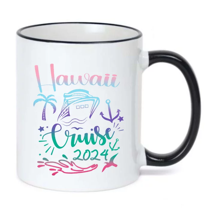 Hawaii Cruise 2024 Family Group Friends Vacation Matching Black Color Changing Mug