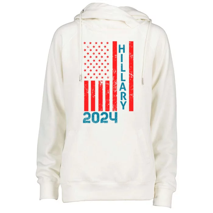 Hillary Clinton 2024 For President Gift Womens Funnel Neck Pullover Hood