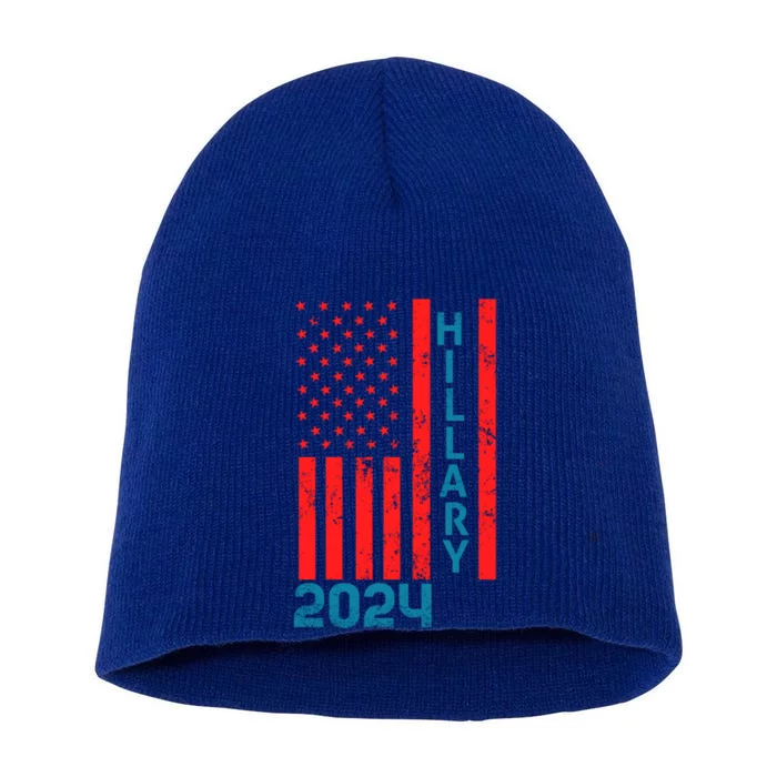 Hillary Clinton 2024 For President Gift Short Acrylic Beanie