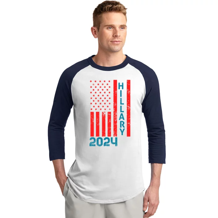 Hillary Clinton 2024 For President Gift Baseball Sleeve Shirt