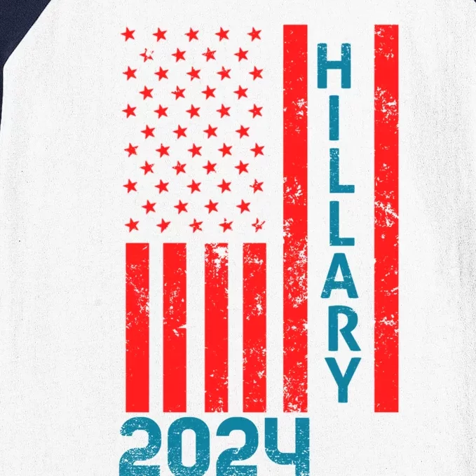 Hillary Clinton 2024 For President Gift Baseball Sleeve Shirt