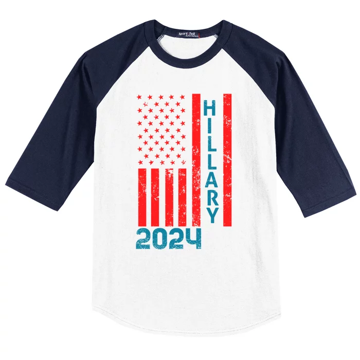 Hillary Clinton 2024 For President Gift Baseball Sleeve Shirt