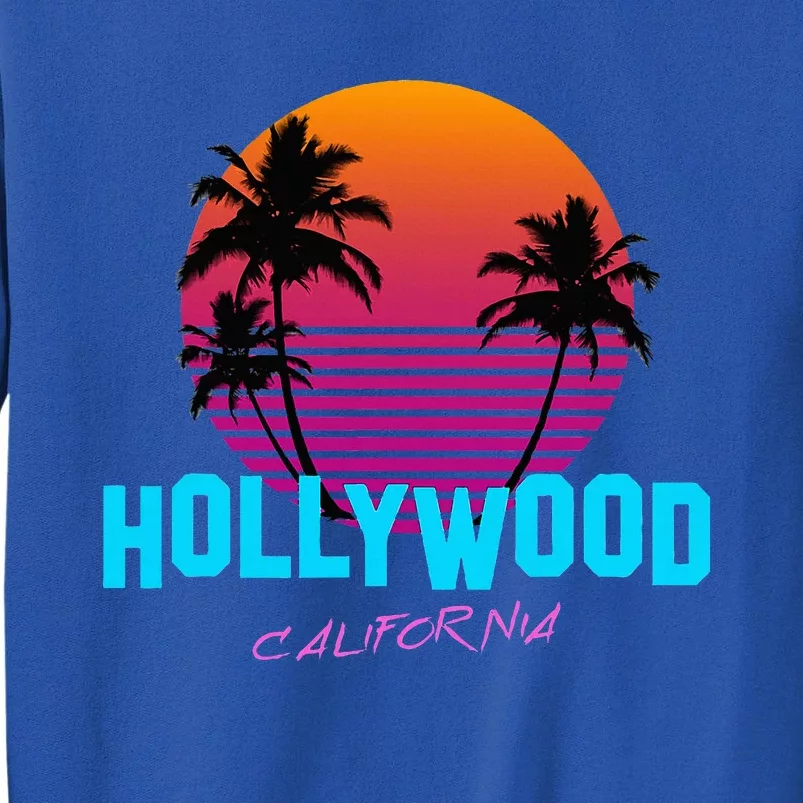 Hollywood California 80s Sunset Tall Sweatshirt