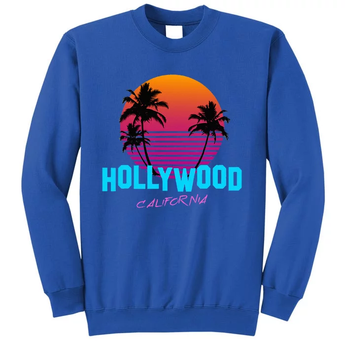 Hollywood California 80s Sunset Tall Sweatshirt