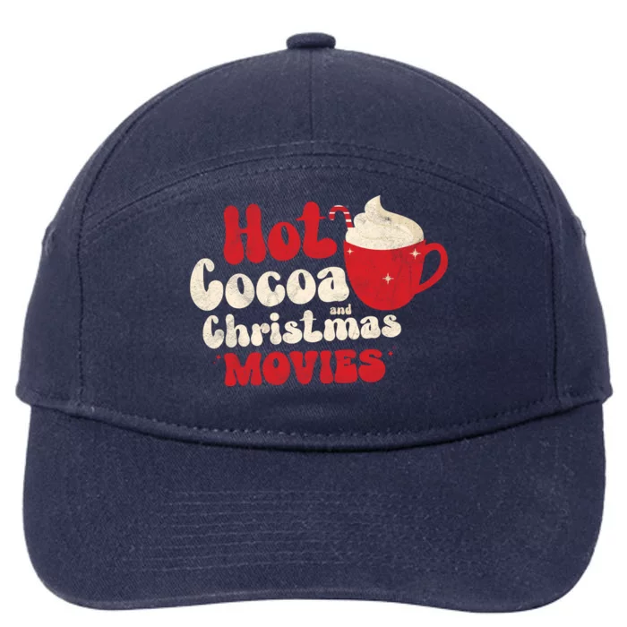 Hot Cocoa And Christmas Movies Holiday 7-Panel Snapback Hat